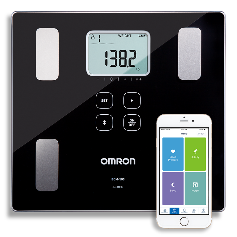 Omron Body Composition Monitor and Scale with Bluetooth Connectivity – 6 Body Metrics - Senior.com Weight Scales
